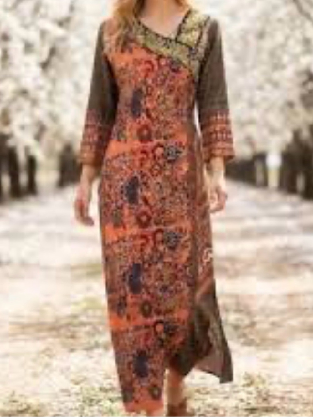 Soft Surroundings Cindra Maxi
Dress Boho Paisley
Embroidered Caftan Size Large - Picture 15 of 15